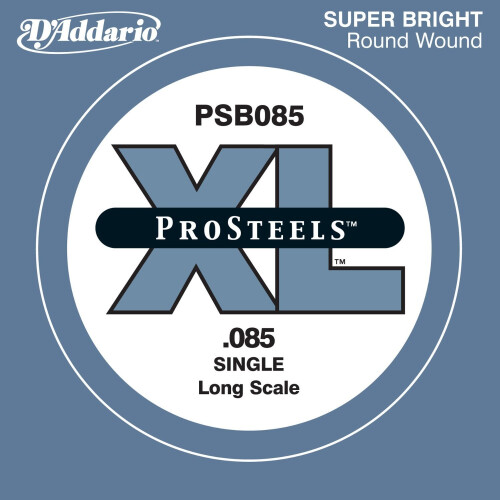 D'Addario PSB085 ProSteels Gitara basowa z pojedynczą struną, długa skala .085