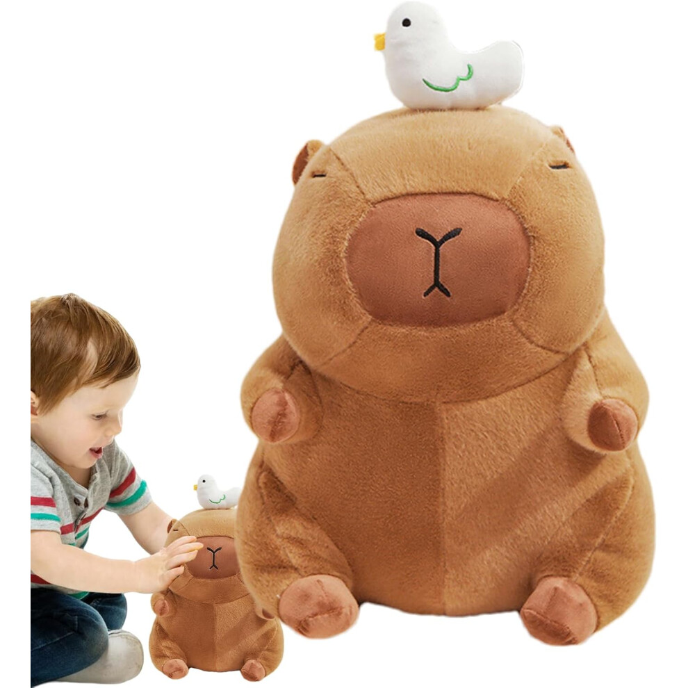 (duck) Cute Capybara Plush,Capybara Toys | 13.8 Inch Huggable Lovey Doll Figures Stuffy Pillow For Toddler Kids Baby Girls Teens Adults Birthday