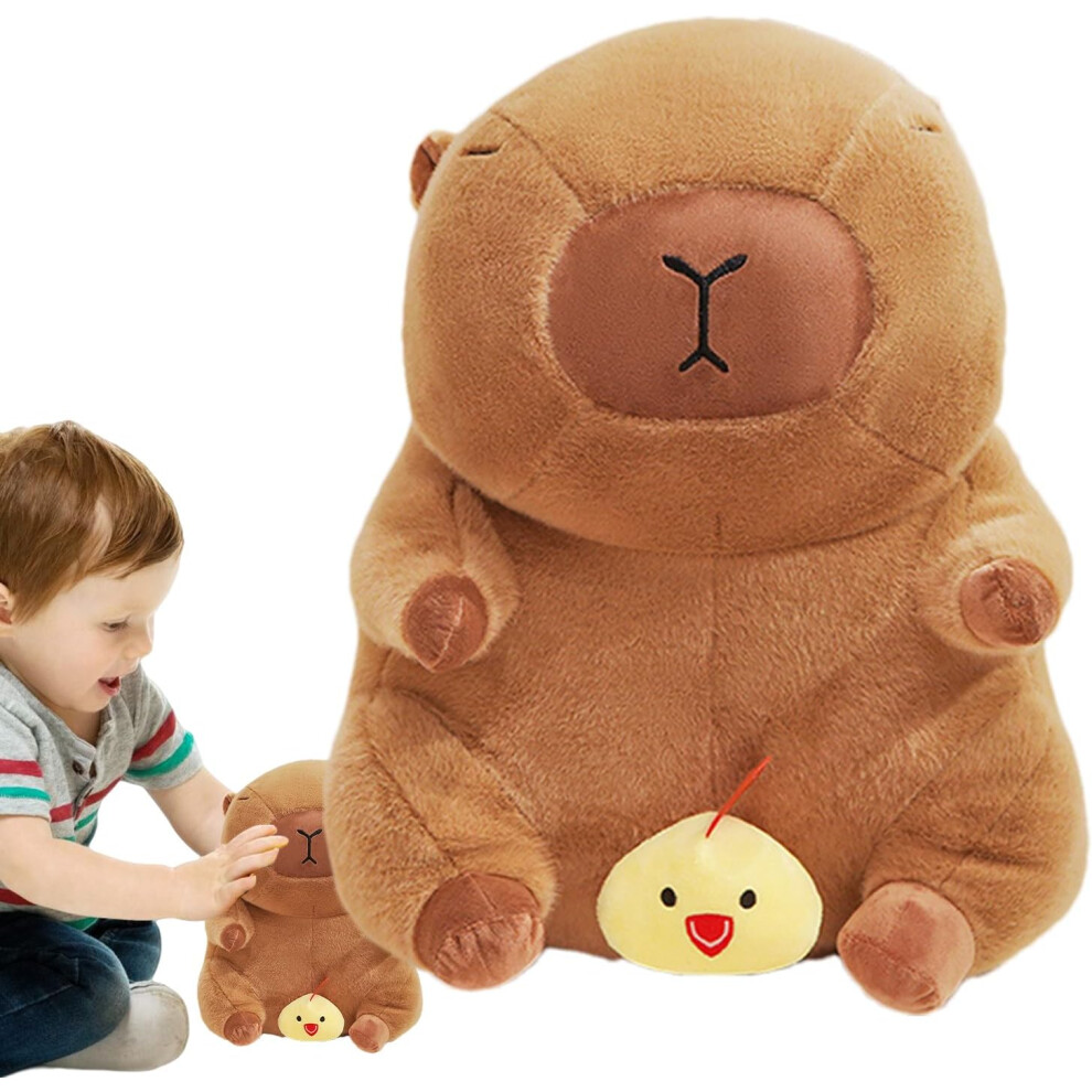 (chicken) Cute Capybara Plush,Capybara Toys | 13.8 Inch Huggable Lovey Doll Figures Stuffy Pillow For Toddler Kids Baby Girls Teens Adults Birthday