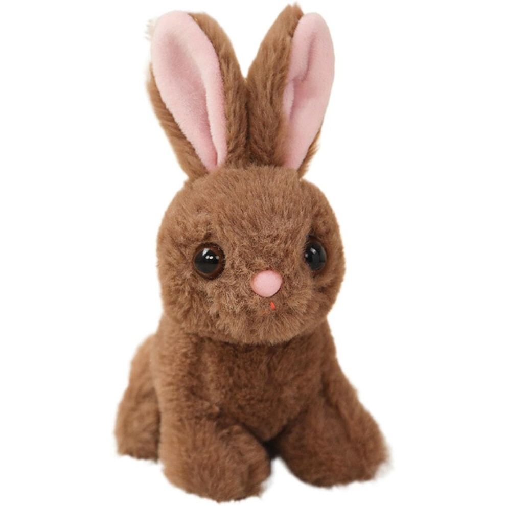 (Brown) Realistic Bunny Stuffed Animals - Kids Sleep Accompany Toy Bunny,Home Decor Toy, Realistic Stuffed Animal Rabbit Doll For Boys And Girls Brown