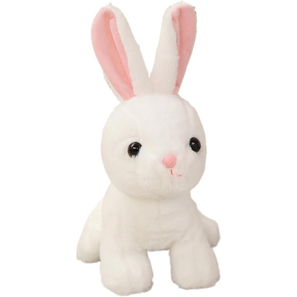 (White) Realistic Bunny Stuffed Animals - Kids Sleep Accompany Toy Bunny,Home Decor Toy, Realistic Stuffed Animal Rabbit Doll for Boys and Girls