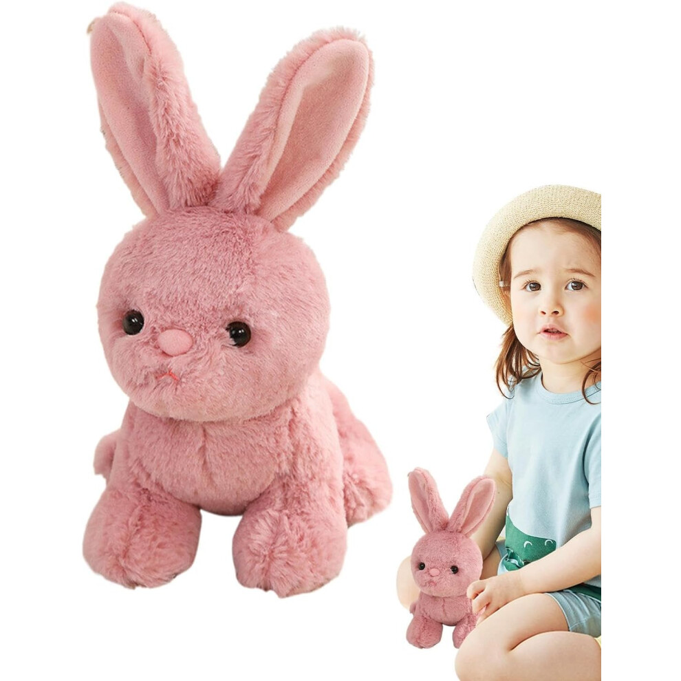 (Pink) Realistic Bunny Stuffed Animals - Kids Sleep Accompany Toy Bunny,Home Decor Toy, Realistic Stuffed Animal Rabbit Doll For Boys And Girls Pink