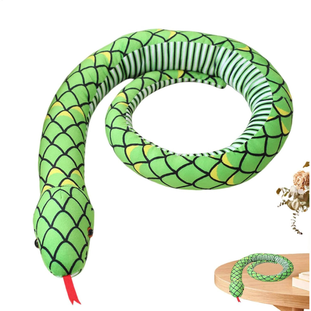 Stuffed Snake Plush Toy, Stuffed Animal Plushies Toy Pillow, 62.9Inch Soft Prank Props Scare Snake Hugger Doll for Adults, Kids, Boys, Girls