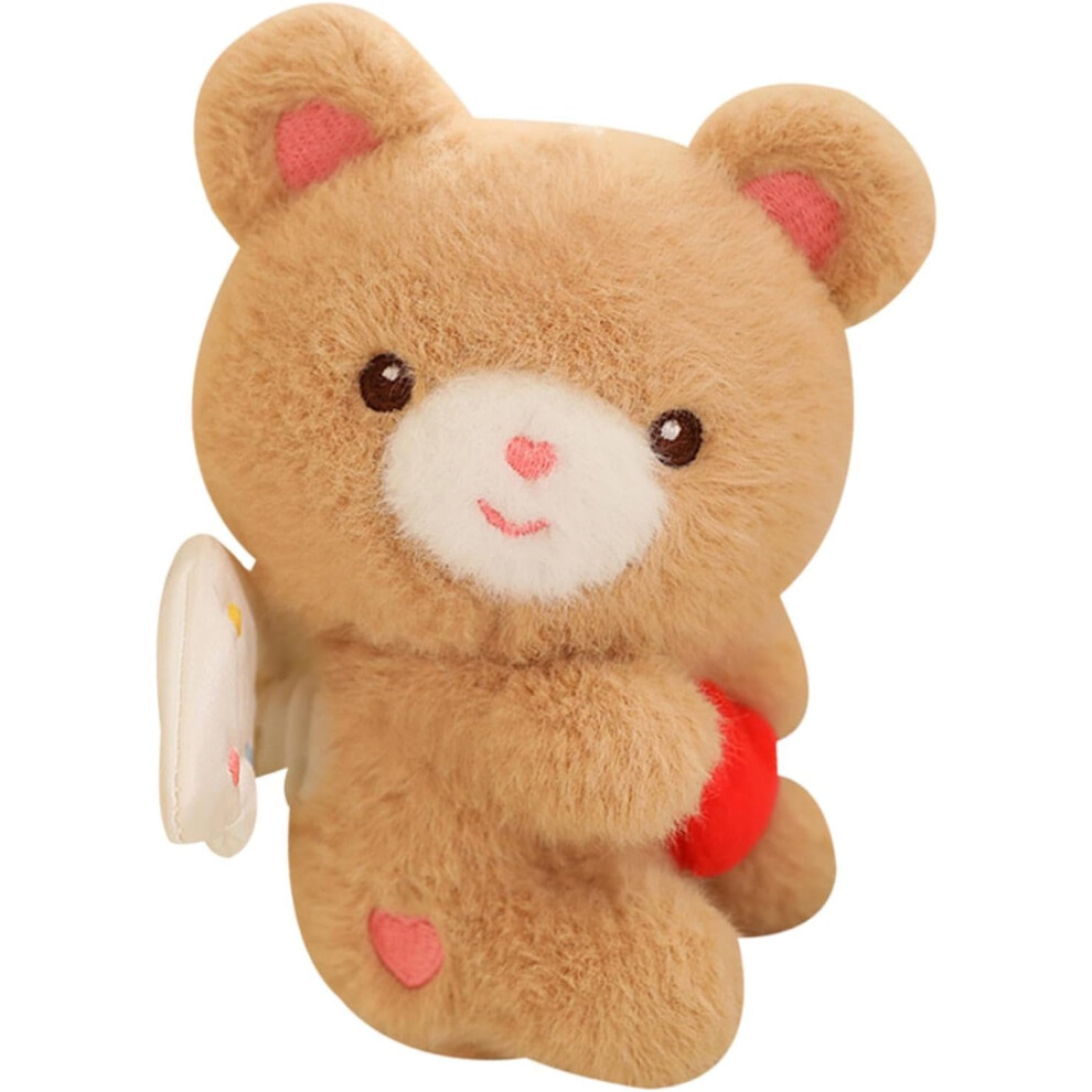 (Brown) Pull String Stuffed Animal,Pull String Stuffed Animal Plush Toy with Wings - Shaking Ears Home Decor Interactive Throw Pillow for Boys & Girls