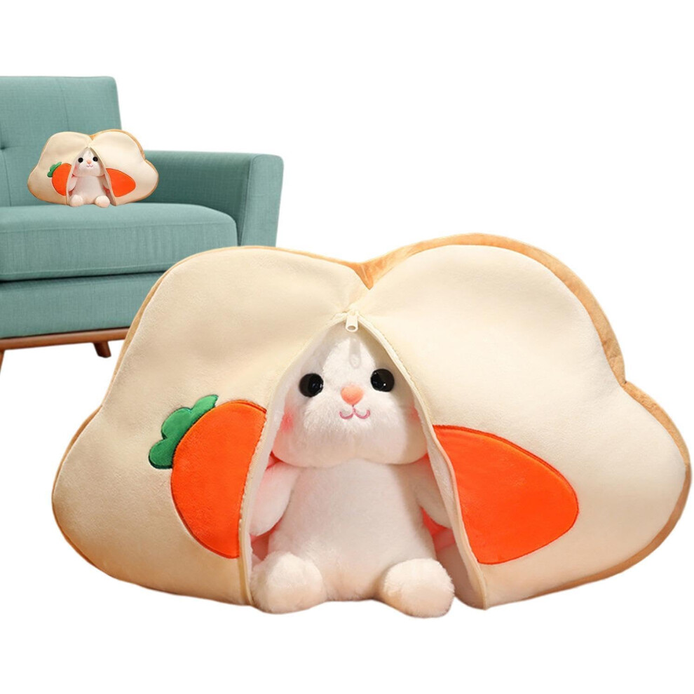 (I) Plush Zipper Bunny,Small Stuffed Animals | Toast Design Bunny Plushie Doll, Cute Stuffed Animal, Cute Stuffy Doll For Boys Girls