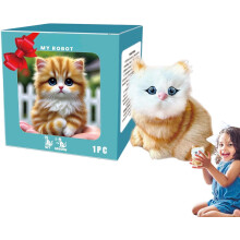 Realistic Robotic Cat,Interactive Cat Meow Toy - Funny Interactive Cat Robot, Creative Robotic Cat Barking Meow Kitten for Boys, Girls