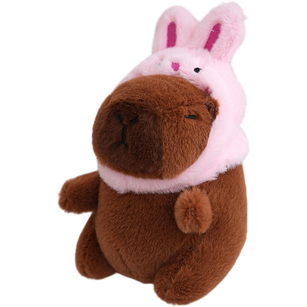 (Pink) Capybara Plush Toys,Soft Plushie Toys | Portable Plush Animal Keychain, Cute Keychain Plush Ornament For Handbag, Purse, Car Keys, Backpack Pink