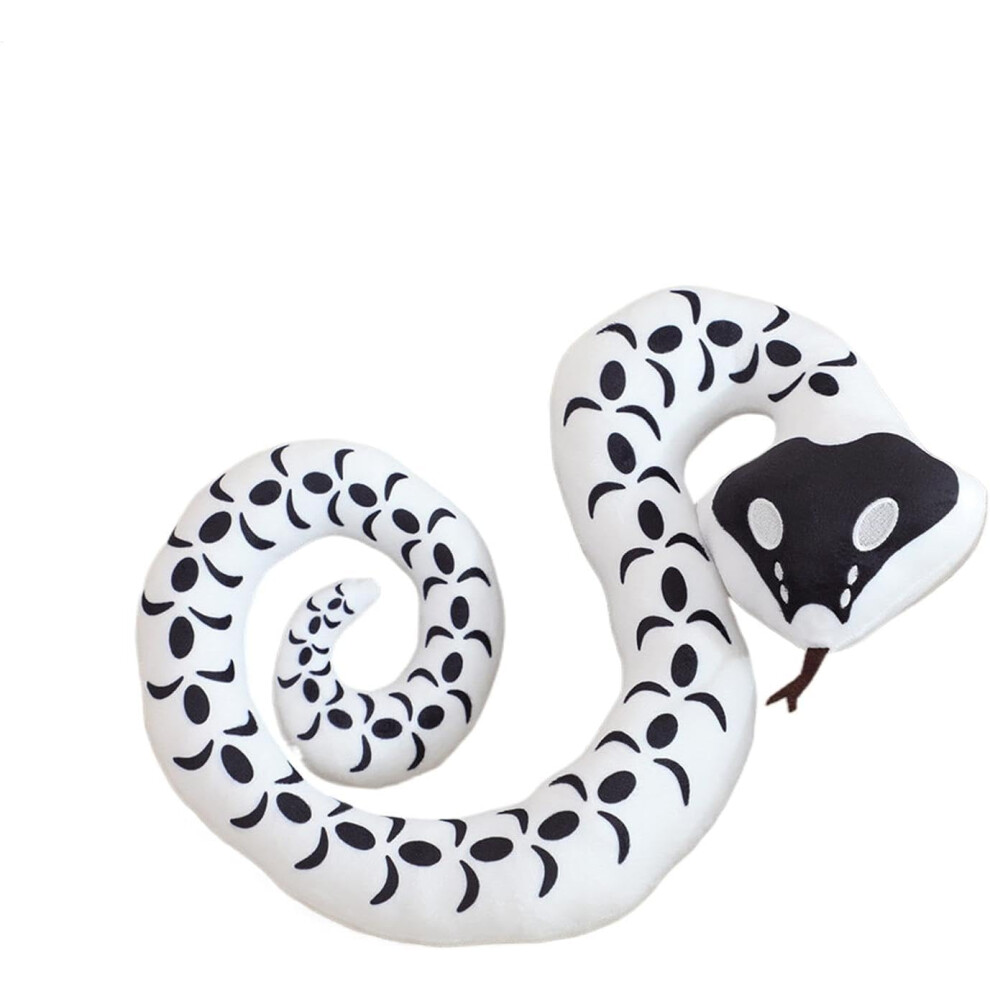 (White) Stuffed Snake | Parties Snake Prank Props - 24 inches Decorative Throw Pillows Stuffed Plush Pillow Doll for Sofa Bedroom Living Room