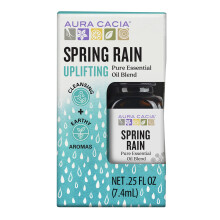 Miscela di oli essenziali Aura Cacia Spring Rain in scatola da 0,25 fl. oz. - Aroma leggero, senza fragranze sintetiche