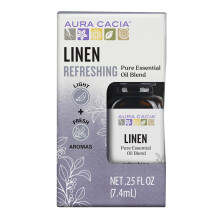 Miscela di oli essenziali di lino Aura Cacia in scatola da 0,25 fl. oz. - Aroma leggero, senza fragranze sintetiche