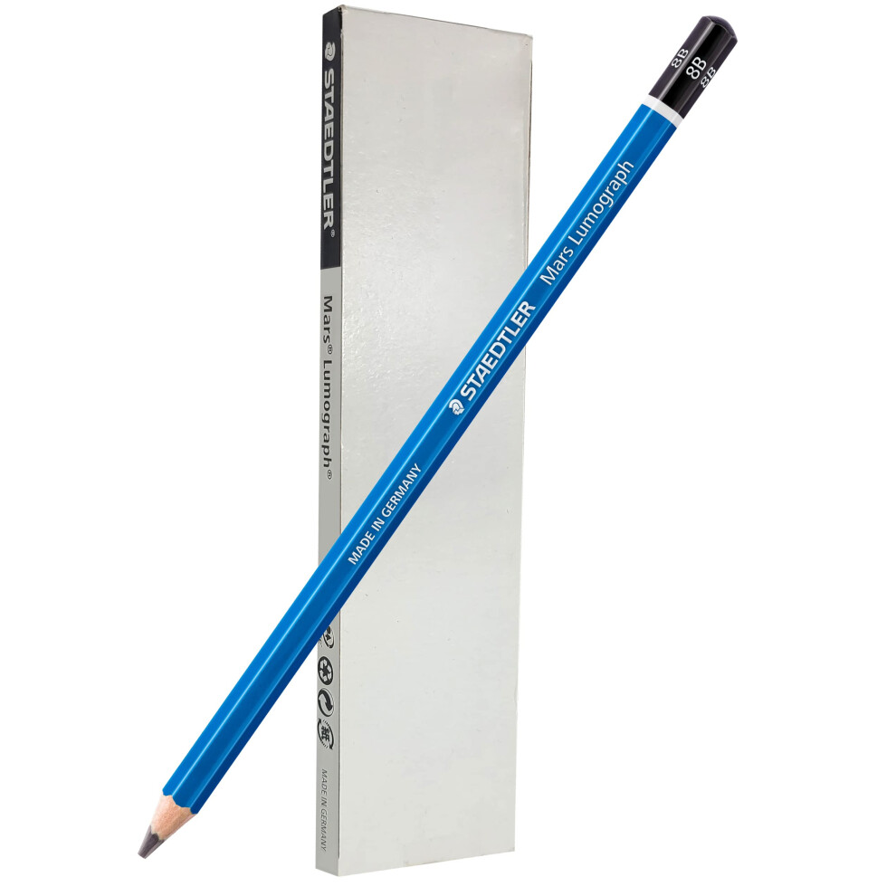STAEDTLER Mars Lumograph 8B Graphite Art Drawing Pencil  6 Pencils