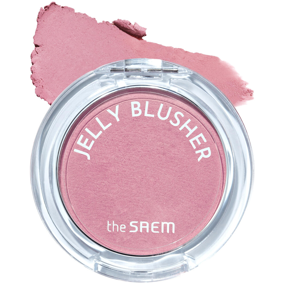 Thesaem Lavender Jelly Blusher Pp02 Baby - Velvety Finish Soft Jelly Powder Cheek - Easy Blending Formula- Lightweight Smooth Natural Buildable Blus