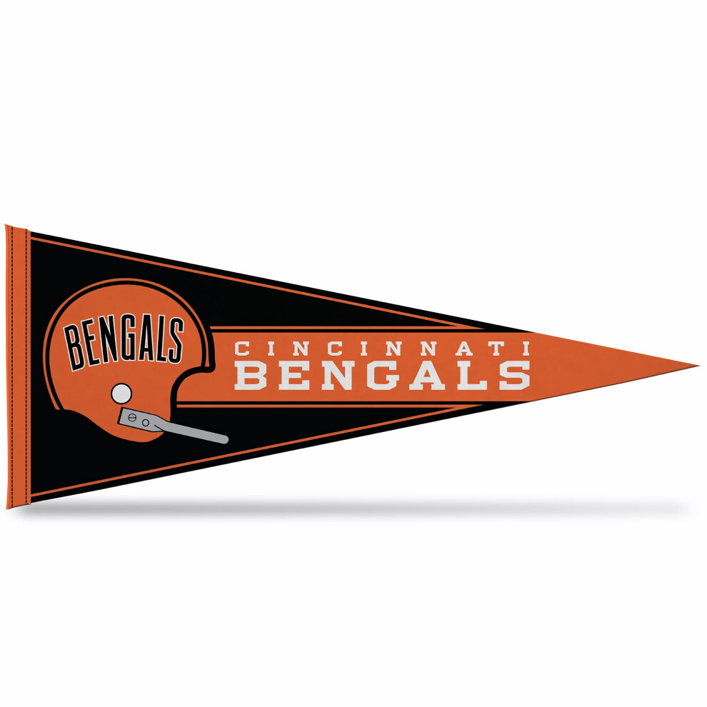 Fanion Mural RéTro En Feutre Rico Industries Nfl Football Cincinnati Bengals 30,5 X 76,2 Cm - IdéAl Pour La DéCoration De La Maison, De La Chambr-image