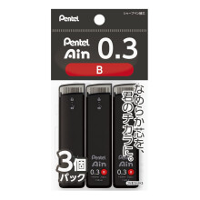 Pentel Ain XC283B-3P Mechanical Lead  0.01 inch (0.3 mm)  B  3 Pieces