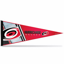 Fanion de décoration murale en feutre Rico Industries NHL Hockey Carolina Hurricanes 12"" x 30"" - Idéal pour la décoration de la maison, de la c
