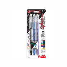 Pentel Sparkle Pop Shimmering Metallic Gel Pen  (1.0mm) Bold Line  Assorted Iridescent Ink Colors  3 Pack
