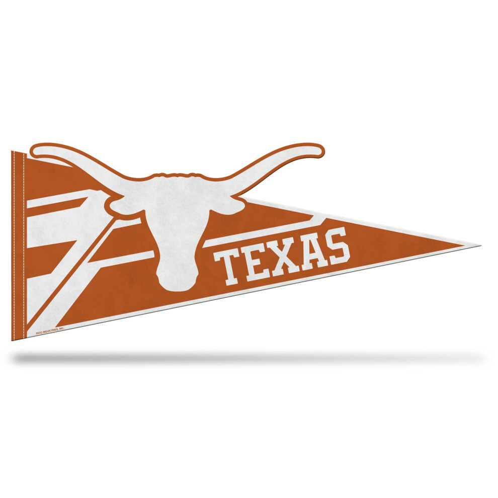 Fanion en feutre doux des Texas Longhorns de la NCAA de Rico Industries - Facile à accrocher - Décoration d'intérieur (salle de jeux, caverne d'h