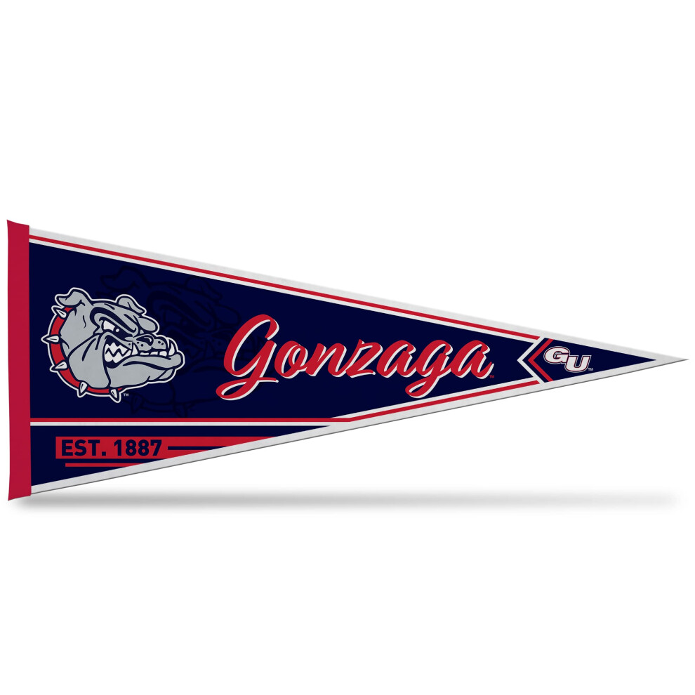 Rico Industries Ncaa Gonzaga Bulldogs Classic 30,5 X 76,2 Cm In Morbido Feltro - Ez To Hang - Decorazione Per La Casa (Sala Giochi, Grotta Dell'uomo, Camera Da Letto)-image