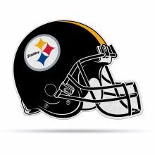 Rico Industries NFL Football Pittsburgh Steelers Helmet Shape Cut Pennant - Home and Living Room D?cor - Soft Felt EZ to Hang
