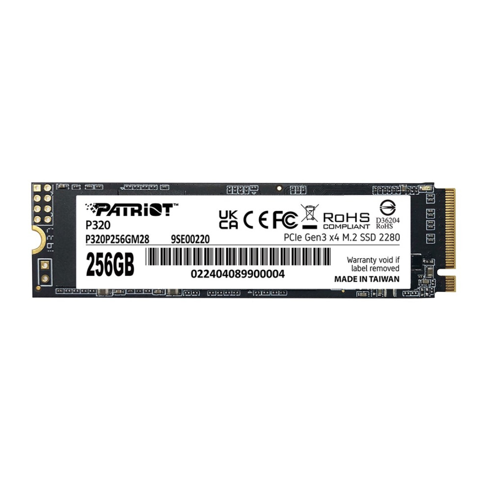 Patriot P320 256GB SSD Interno - NVMe PCIe Gen 3x4 - M.2 2280 - Unidad de Estado Sólido - P320P256GM28-image