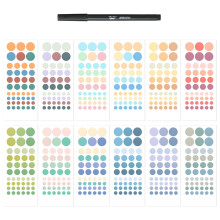 Mr. Pen- Etichette di codifica a colori con penna 552 PC Colori assortiti a 3 dimensioni Adesivi rotondi adesivi colorati adesivi colorati adesivi co