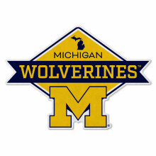 Rico Industries NCAA Michigan Wolverines Diamond Shape Cut Pennant - Home and Living Room D?cor - Soft Felt EZ to Hang 18x0.10x18