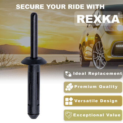 Rexka 30pcs Rivet de Plástico para Ajuste de Para-choques e Aberturas 1/4 Compatível com Chrysler 6506007AA 2