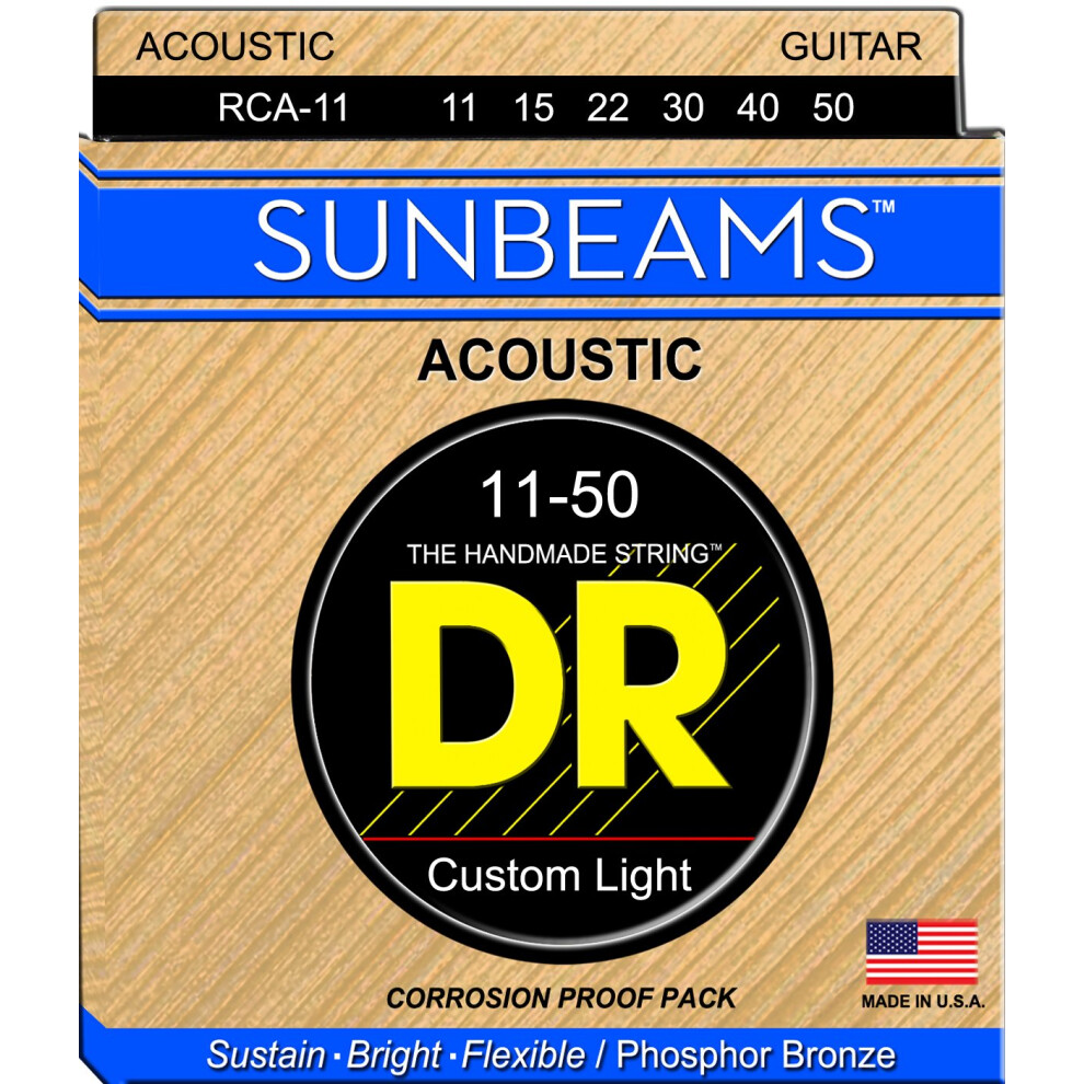 Dr String RCA-11 Sunbeam Set Di Corde Per Chitarra Acustica-image