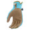 Miracle-Gro Miracle-Gro MG86202 Handschuhe mit Kunstleder-Handfl   che     [Blau/Hellbraun, Gr      e S/M] Touchscreen-kompatibel 5