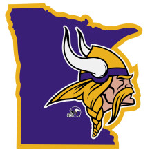 NFL Siskiyou Sports Fan Shop Minnesota Vikings Home State Decal 3 csomag Team Color
