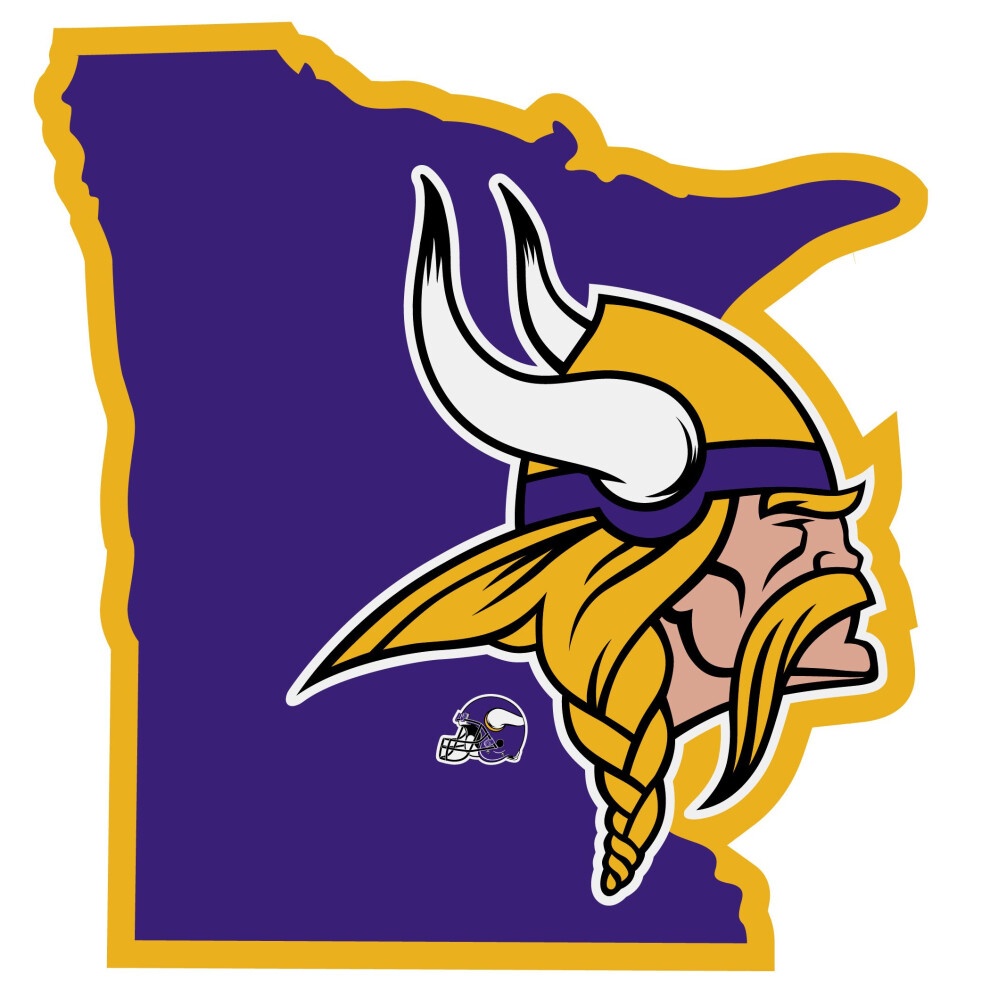 Tienda Para Fan Ticos De Los Deportes Nfl Siskiyou, Calcoman As Del Estado Natal De Los Minnesota Vikings, Paquete De 3, Color Del Equipo-image