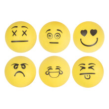 STIGA 6 Bolas de Ténis de Mesa Emoji - 40mm Tamanho e Peso Regulatórios ITTF