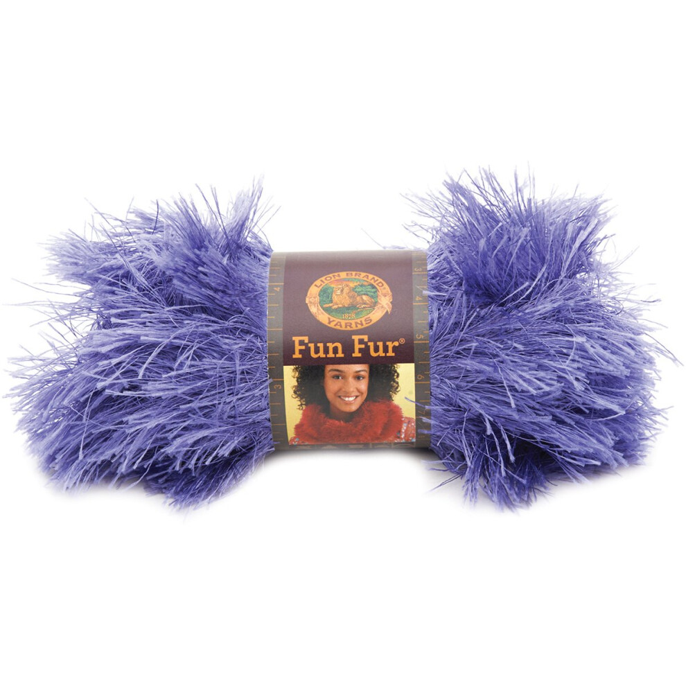 Lion Brand Yarn 320-191 Fun Fur Yarn  Violet