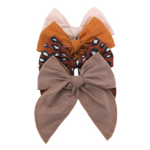 4 Stck wunderschne Haarspangen mit Fable-Schleife fr Mdchen und Frauen, Leinen-Haarschleife, Krokodilklemmen, Haar-Accessoires fr Kleinkinde