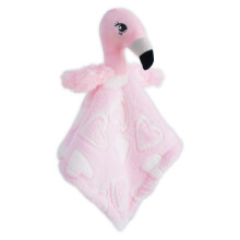 June Garden Cosy Dream Fleece Baby Security Tæppe - Børn Nursery Bedæpper - 15 x 15 tommer Lovey - Fyldt Flamingo Animal Plush - Pink