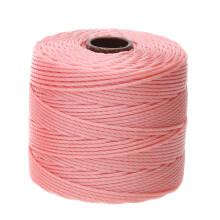 De Beadsmith S-Lon Bead Cord - .5 mm gedraaid nylon koord voor het rijgen van koraalroze kleur TEX210 77 Yard Spool