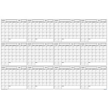 SwiftGlimpse 24x36 Large Jumbo Oversized Erasable Laminated Blank Annual Yearly Wall Calendar Poster, 12 Months, Reusable for Office, Academic or Home