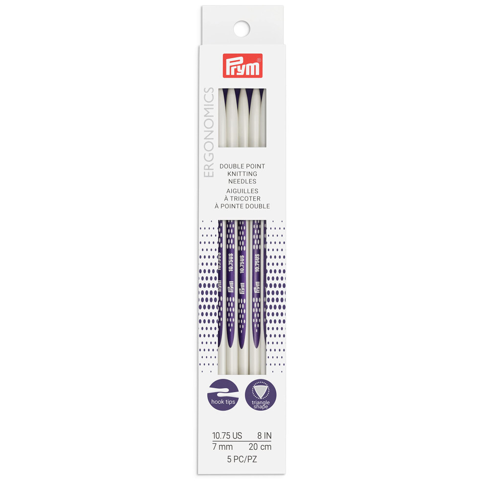 Prym Ergonomics 8-Inch Double-Point Knitting Needle  Size 10.75 (5-Pack)