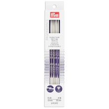 Prym Ergonomics 8-Inch Dubbelpunt Breinaald, Maat 8 (5-Pack)