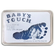Baby's Touch Baby Safe Wiederverwendbare Stempelkissen f   r Hand- und Fu   abdr   cke, Blau