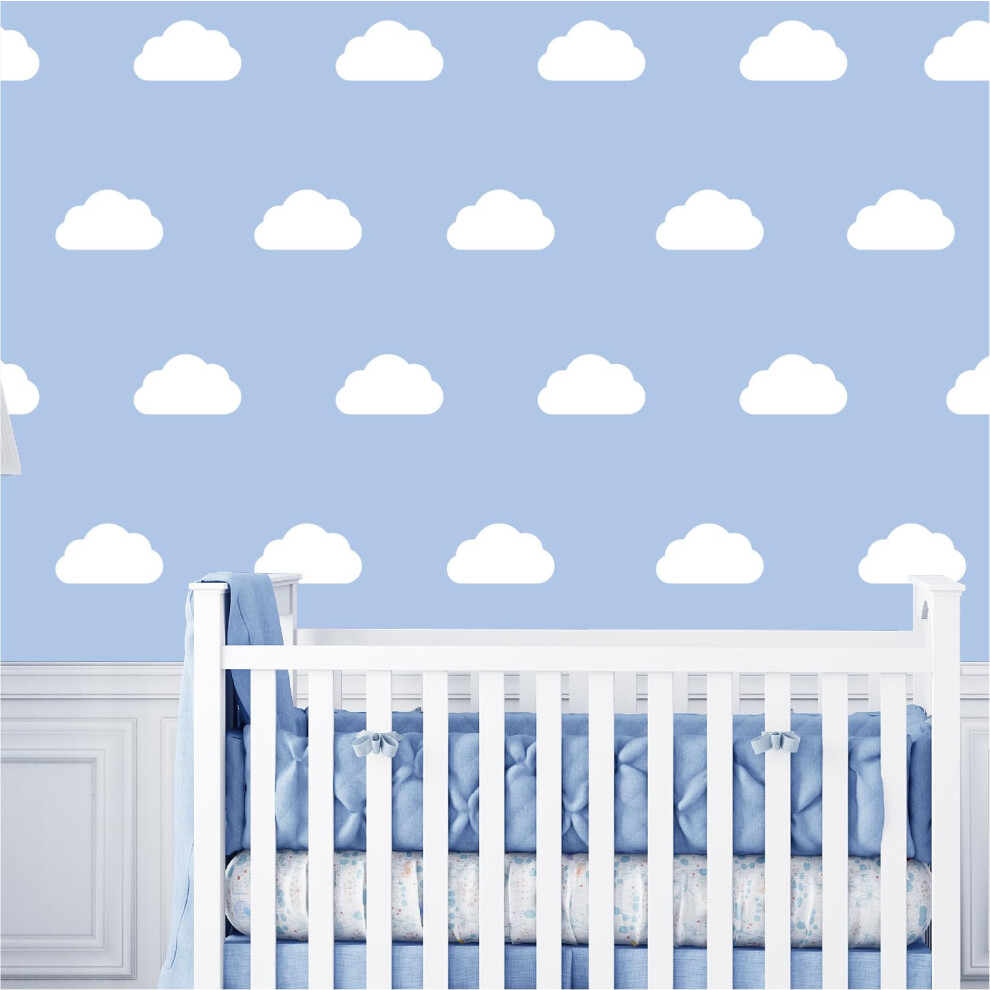 Clouds Wall Decals Stickers For Kids Boys Girls Baby Bedroom Nursery Room Playroom Cloud Wall Stickers Wall Art Decorations Peel And Stick White Celaeno