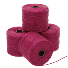 De Beadsmith S-Lon Bead Cord - .5 mm gedraaid nylon koord voor het rijgen van 4 spoelen Wineberry Color TEX210 77 yards per spoel