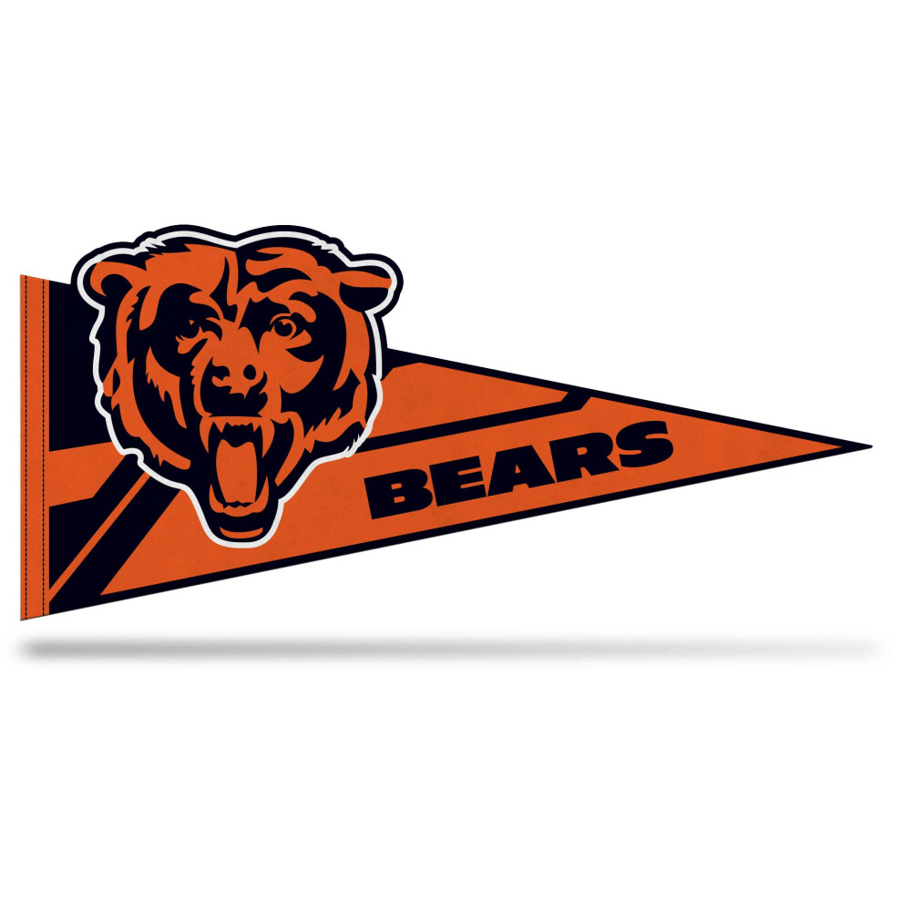 Rico Industries Nfl Football Chicago Bears Soft Felt Pennant - Ez To Hang - Home D?Cor (Game Room Man Cave Bed Room)