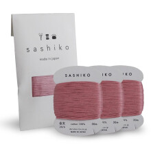 DARUMA Sashiko Thread Card Rolls Set of 3 (32.8 Yards x3) - Sewing & Embroidery Includes Instruction Manual and Gift Packaging (Thick Plum)