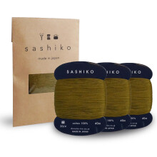 Daruma Sashiko Thread Card Rolls S?t p? 3 (43,7 yards X3) - Syning og broderi inkluderer brugsanvisning og gaveemballage (tynd krigsfart)
