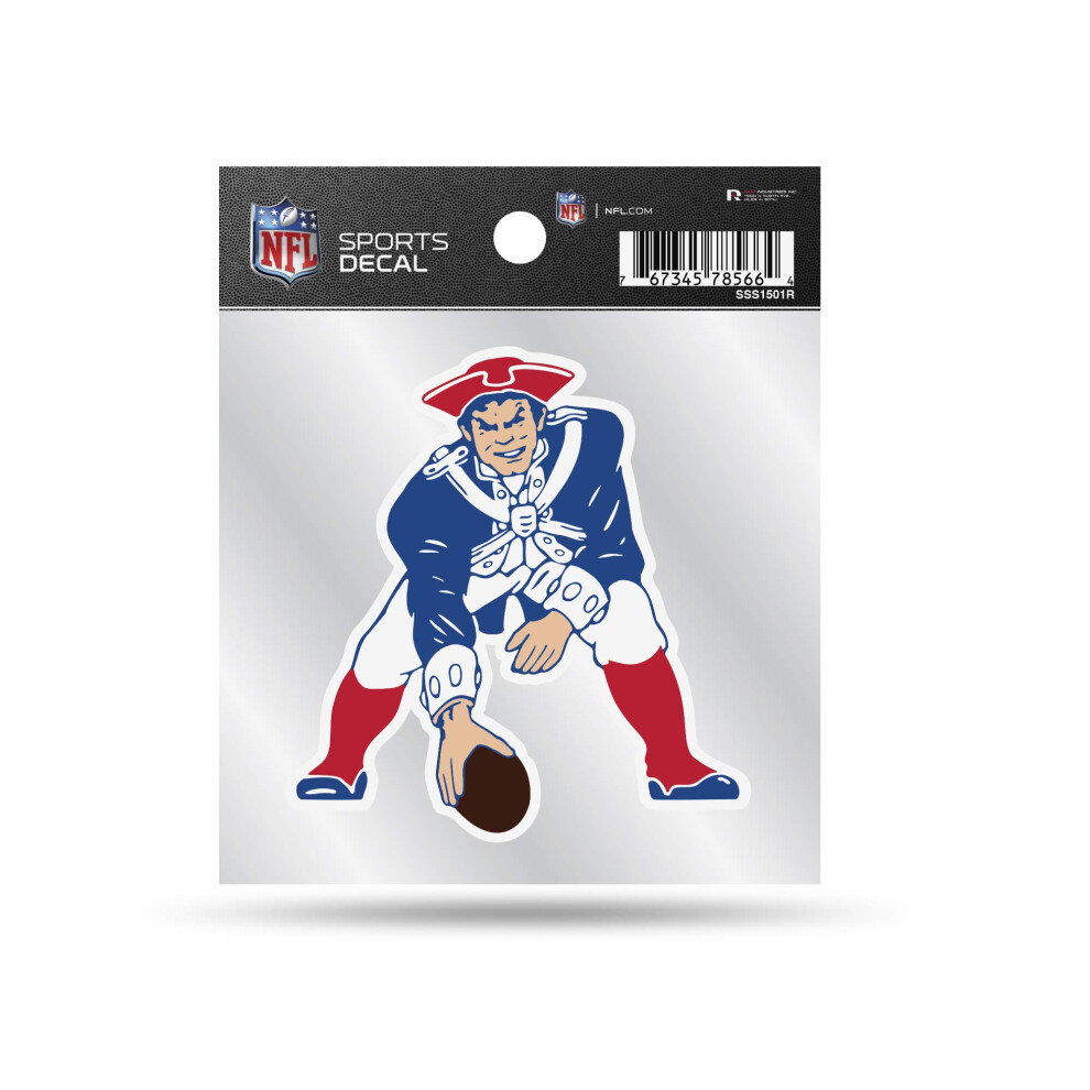 Rico Industries Nfl New England Patriots Retro 4''X4'' Small Style Decal 767345785664