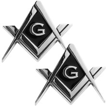 Creatrill 2 Pack 2,75"""" krmozott szabadkomuves aut emblma Mason Square s irnytuk aut teheraut motorkerkpr matrica ajndk kiegsztok