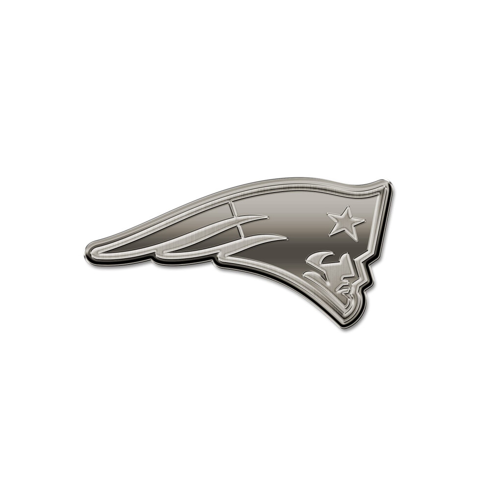 Rico Industries Nfl New England Patriots Antique Auto Emblem Antique Nickel Auto Emblem For Car/Truck/Suv 611407361801