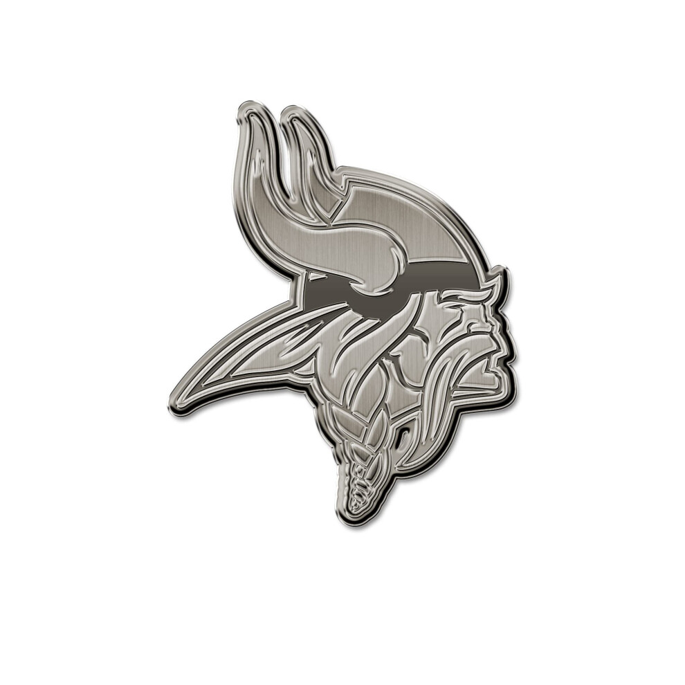 Rico Industries Nfl Minnesota Vikings Antique Auto Emblem Antique Nickel Auto Emblem For Car/Truck/Suv 611407361900