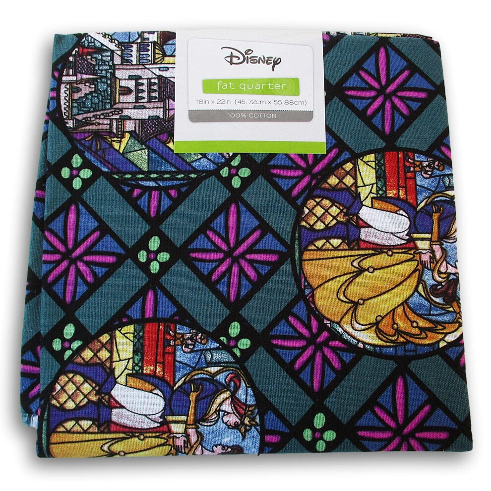 Coupes cr  atives Fat Quarter 100 % coton pour la couture et l'artisanat - 45,7 x 53,3 cm (La Belle et la B  te violet)